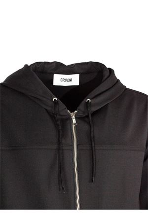 Black technical fabric jacket with hood MAURO GRIFONI | GV16113018003